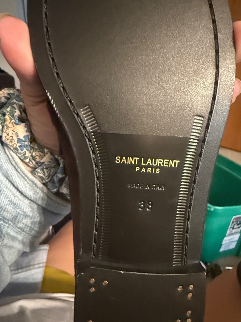 SAINT LAURENT brown suede quiet luxury never worn designer penny loafers 38 - Picture 2 of 8